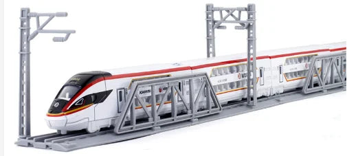 1: 87 alloy double section train and tram models,double-layer subway and high-speed rail toys,children's toys,wholesale