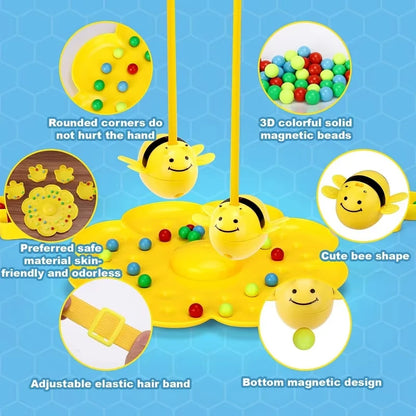 Bumble Bee Magnetic Toy Funny Family Board Games Montessori Interactive Fishing Sorting Game for Kids and Adults  2‑4 Player