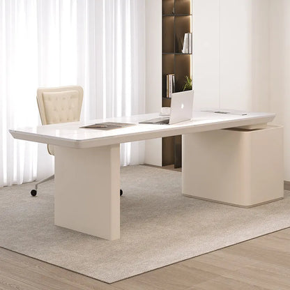 Classic Designer Office Desk Classic Nordic Style Solid Wood Luxury Computer Desks Modern Storage Scrivania Work Station Table