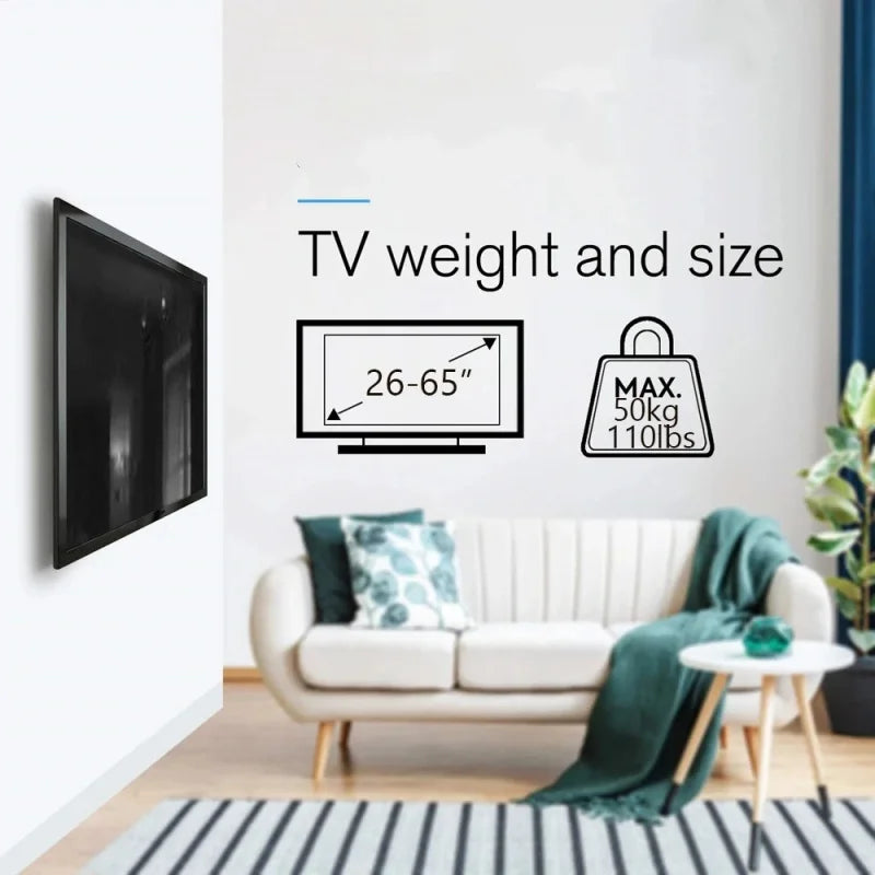 RP06 Universal TV Mount Monitor Holder Adjustable Low Profile Flat  for LCD LED Monitor 26-63inch TV Wall Mount Bracket