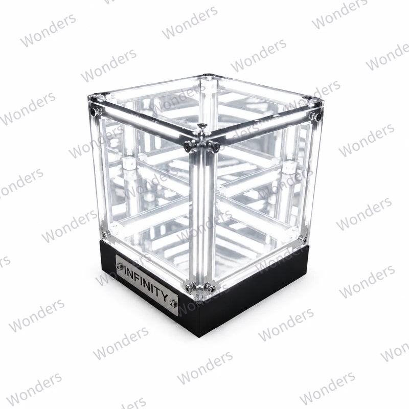 Hypercube LED Box Geek DIY Wireless Table Light Figure Display Case Infinity Mirror 4D Box Abyss Tunnel Ornament
