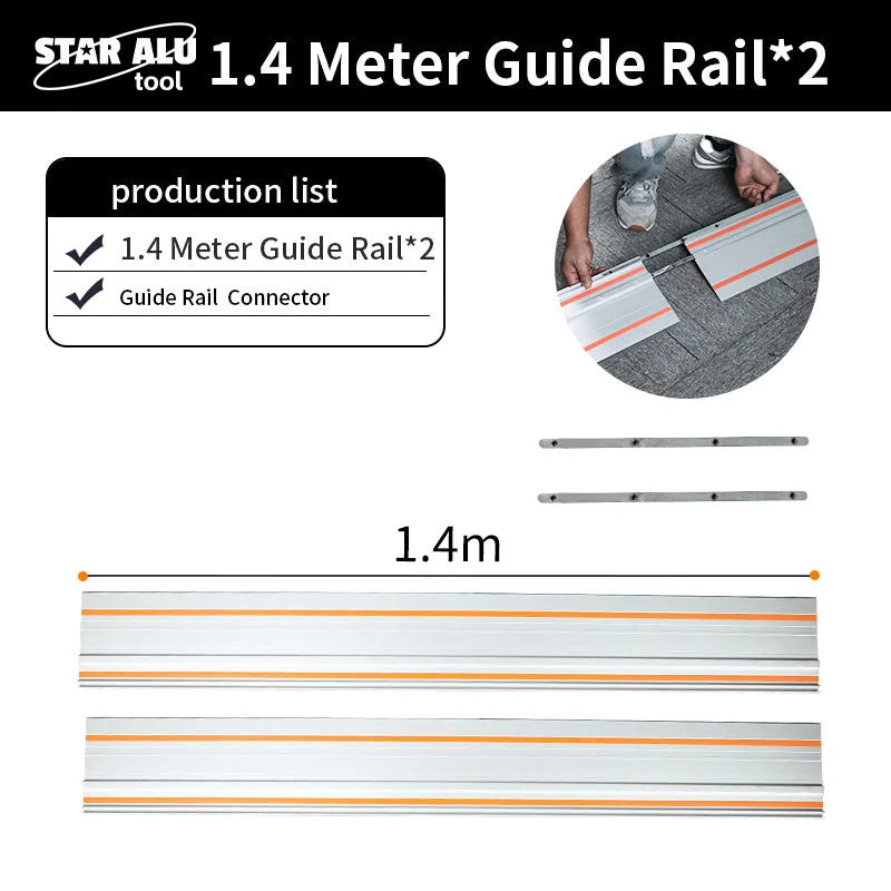 Plunge Cut Track Saw 6750RPM Electric Circular Saw with Guide Rail System Professional Woodworking Cutting Tool for Plywood MDF