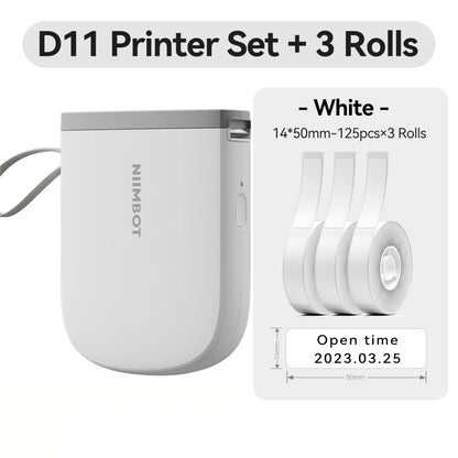 Niimbot D11 Mini Printer Wireless Phone Pocket Thermal Label Maker USB Rechargeable Inkless DIY Name Price Tag Sticker Machine