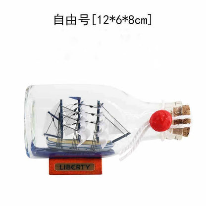 Black Pearl Pirates Of The Caribbean Boat Ship In The Bottle Boat In The Glass Drifting Bottle Creative Crafts Home Office Decor