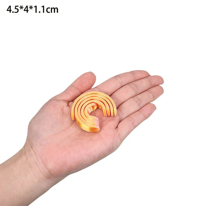 3D Printed Spiral Kinetic Fidget Toy, Infinity Moving Desk Toy, Anti-Stress Anxiety Relief Finger Spinner for Kids Adults