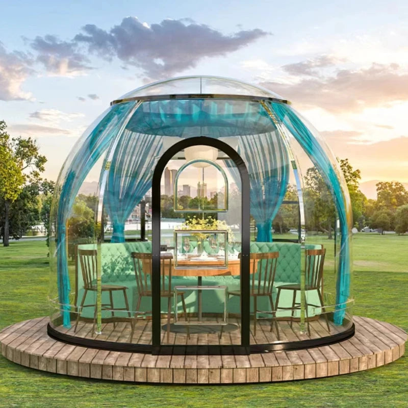 360 Degree Transparent Starry Sky Room Modern Bubble Room Modular House Prefabricated Homes Sustainable Futuristic Capsule House
