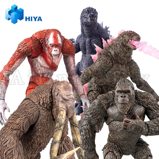 HIYA 18CM 7inch Action Figure Exquisite Basic Series Godzilla x Kong The New Empire Godzilla Skull Crawler Godzilla 2014 Anime