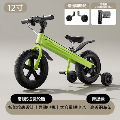 2026 Kids Electric Balance Bike Adjustable Speed Children Bicycle Ride On Training Scooter for Boys Girls New Style Pedal
