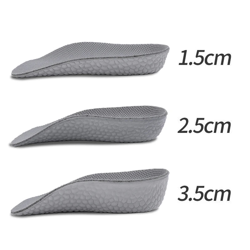 3.5CM Invisible Height Increasing Insoles Half Sole Heighten Sports Shoe Pad Inserts Men Women Orthopedic Arch Support Insole