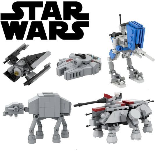 Star Wars Toys Building Blocks AT-TE walker All Terrain Armored Transport Star Wars Millennium Falcon Model Building Blocks Gift