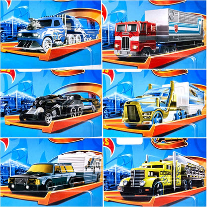 New Hot Wheels Transformers HYT56 Transformerstrack Fleet Optimus Prime Ultra Magnus Volvo 240 Drift 1/64diecast Car Model Toys