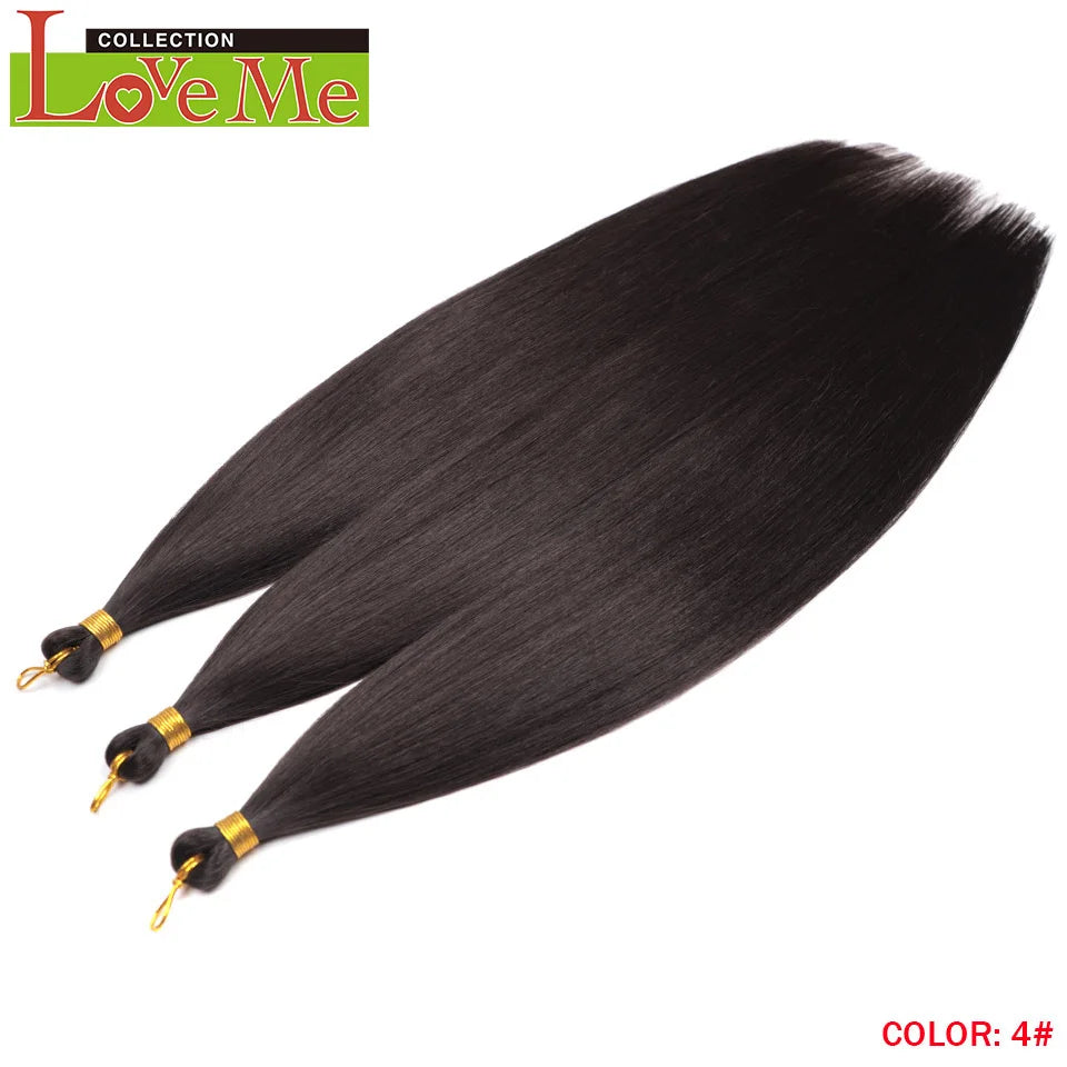 LOVE ME 28 inches 300g/3pcs Straight Hair Bundles Crochet Hair Synthetic Braiding Hair Ombre Rainbow Braids Hair Extensions