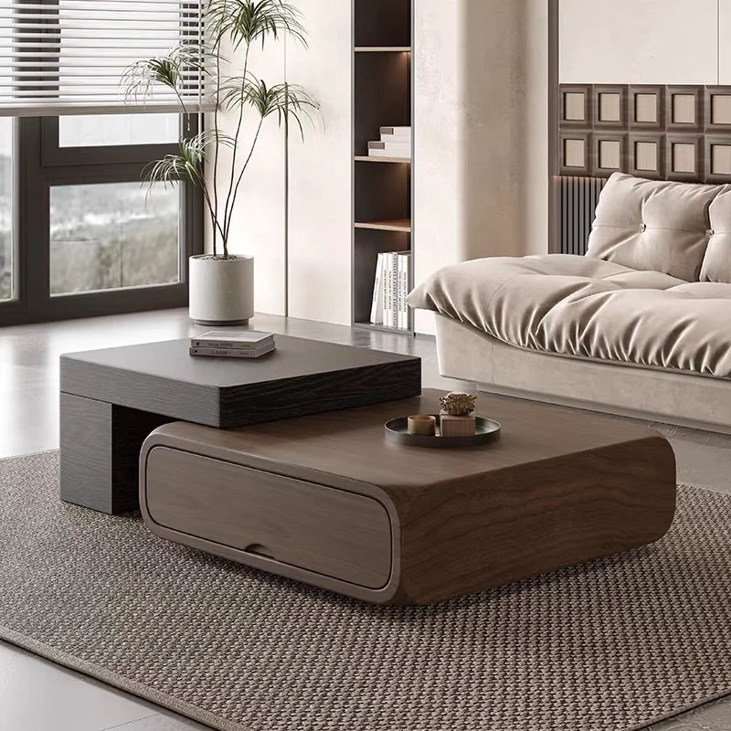 Italian Minimalist Coffee Tables Classic Retro Rustic Extendable Coffee Tables With Drawers Design Mesas De Café Room Furnitures