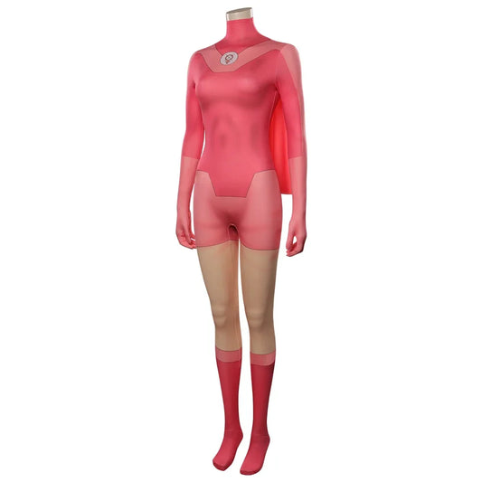 Invincible Atom Eve Cosplay Fantasia Costume Disguise Adult Women Jumpsuit Bodysuit Cloak Outfits Female Halloween Carnival Suit