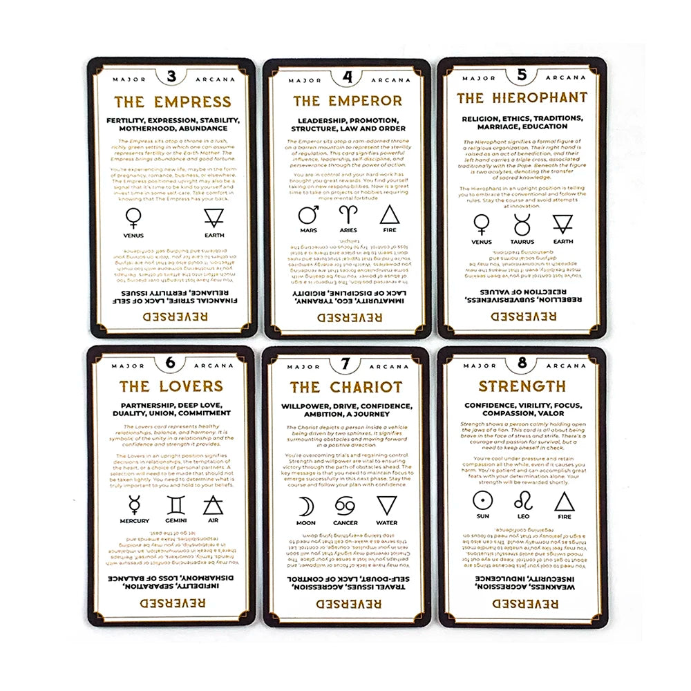 New Tarot Deck The Ultimate Tarot Training Deck Fate Divination Card Games Party Board Game，Holiday Games Camping Game