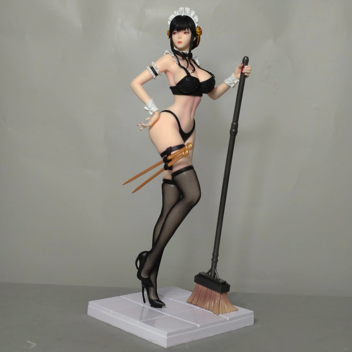 37cm 14.5 inch Anime Maid outfit Yor Forger Figures Pvc Statue Desktop Ornamen Collection Statue Model Decoration Room Desk Toys