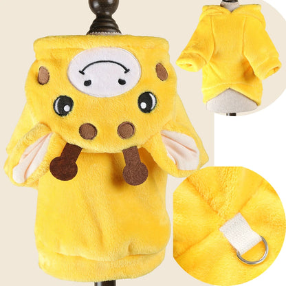 Funny Halloween Costume For Small Dog Fleece Warm Cosplay Pet Corgi French Bulldog  Puppy Medium Clothing Coat Jacket Accessory