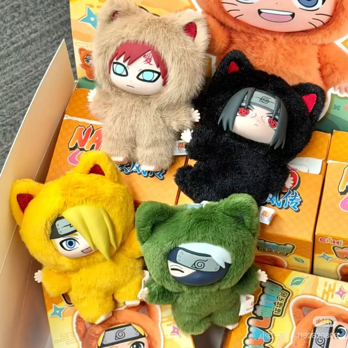 EAKi Naruto Kitten Land Series Plush Doll Blind Box V3 Cute Naruto Sasuke Anime Peripheral Figure Surprise Toys Collectible Gift