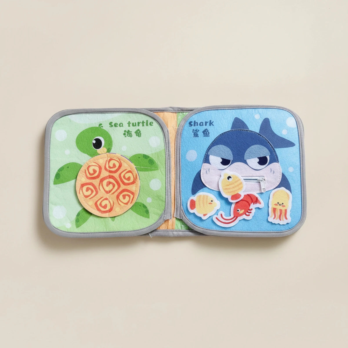 Cloth Book with Hook-and-Loop Early-Learning Baby Soft Book Sensory Educational Toy Long-Lasting Hands-on Learning for Babies
