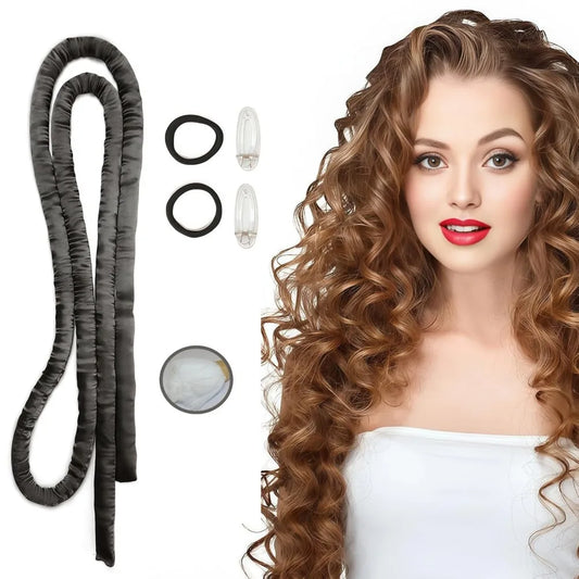 Small Heatless Curling Rod Headband, Upgraded 60" Extra Long Heatless Curls Headband Soft Hair Curlers to Sleep Hair Rollers