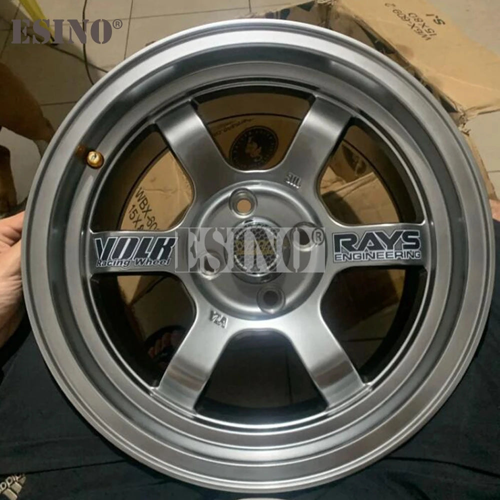 Car Styling Volk Racing Classical Wheel Rim Decorative Vinyl Creative Sticker Decal Set for RAYS Volk Racing TE37 TE37 SL TE37C