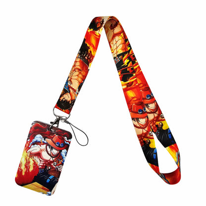 Anime Cartoon Credential Holder Keychains Neck Lanyard For Pass Card Anime Credit Card Holder Keychain Straps Wholesale