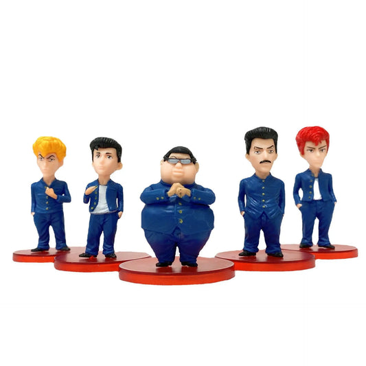 5pcs Cartoon Slam Dunk Sakuragi Anime Peripheral Q Version Desktop Model Toy Decorative Ornaments