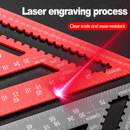 Woodworking Aluminum Alloy Triangle Gauges Measuring Gauging Tools High Precision Marker Angle Ruler Metric and Imperial