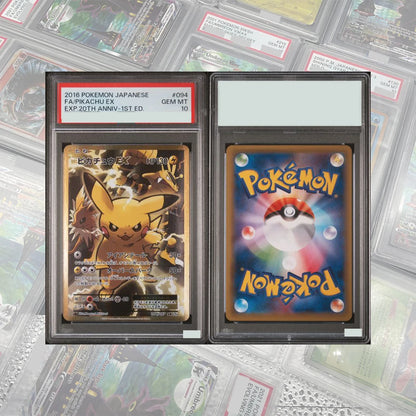 DIY PROXY PTCG GRADED COLLECTION CARD 20TH ANNIV-1ST ED. SERIES MEW-HOLO CHARIZARD-HOLO MEWTWO-HOLO CARD GEM MT10 CHILD GIFTS