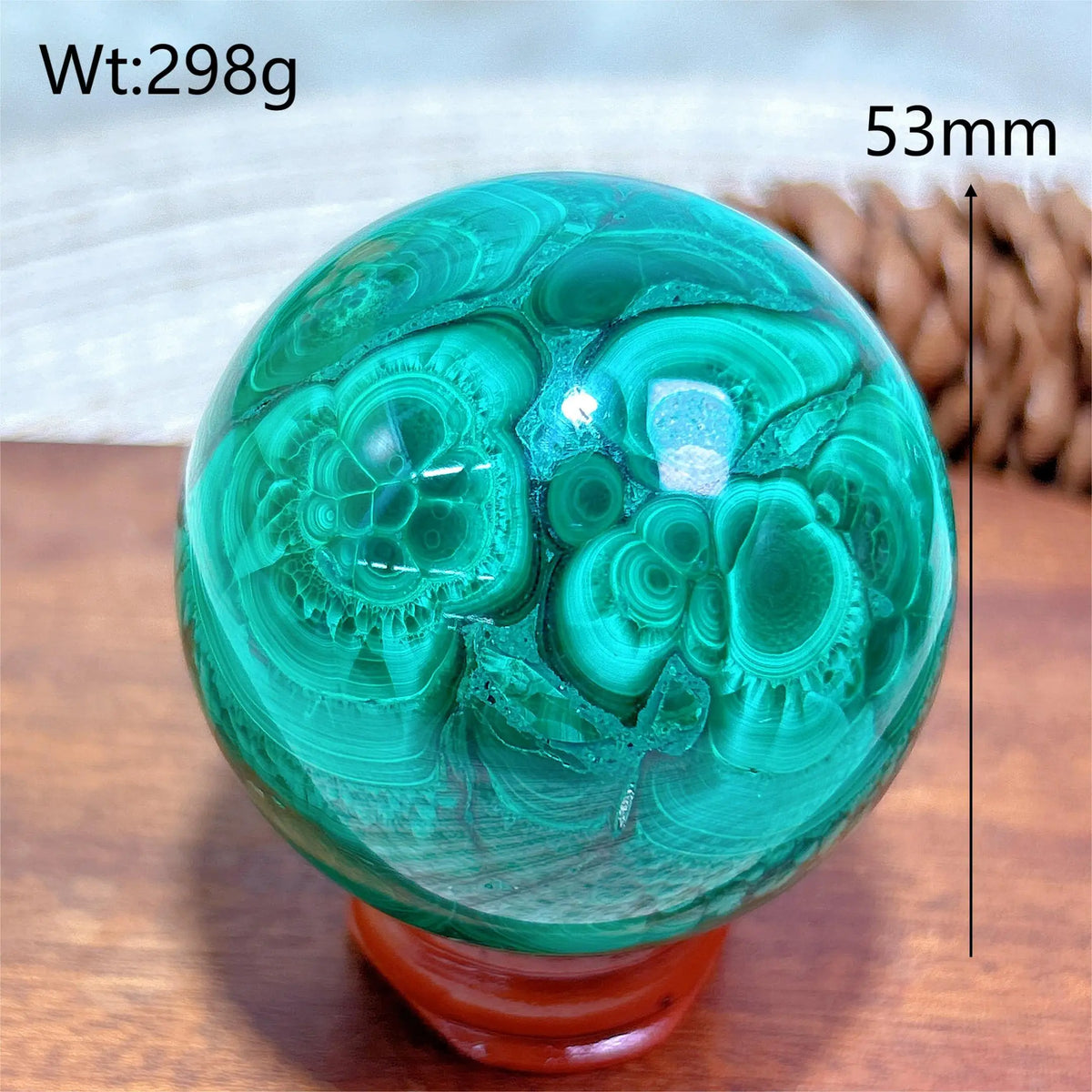 Malachite Pattern Sphere Ball Gemstones Reiki Energy Ore Natural Crystals Healing High Quality Home Decorations Room Decor Gift