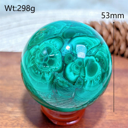 Malachite Pattern Sphere Ball Gemstones Reiki Energy Ore Natural Crystals Healing High Quality Home Decorations Room Decor Gift