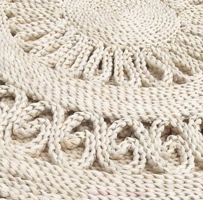 Japan Round Straw Woven Carpet Cornskin Seat Cushion Rugs Handmade Futon Mat Rug Tatami Window Meditate Worship Yoga Mat Balcony