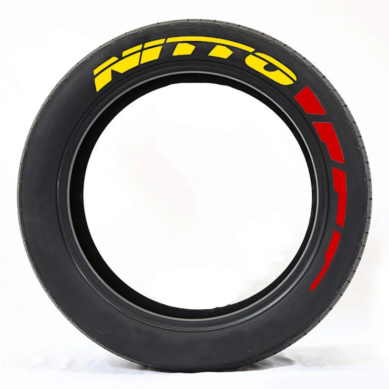 NITTO Tire Lettering Sticker 1.06'' Font Tall For 14''-22 Wheels With Transfer Film Permanent Car Tire Decals Waterproof
