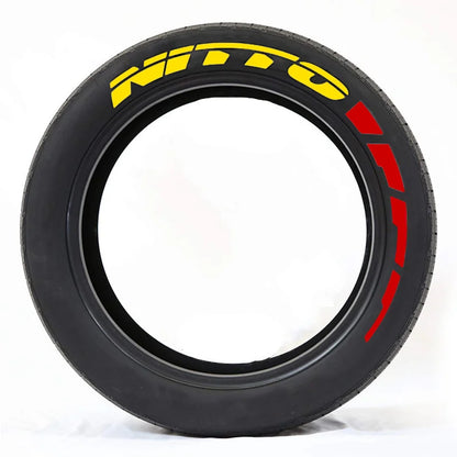 NITTO Tire Lettering Sticker 1.06'' Font Tall For 14''-22 Wheels With Transfer Film Permanent Car Tire Decals Waterproof