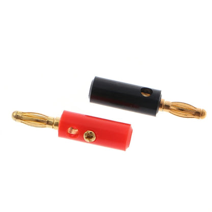 10 Pcs 4mm Gold Plated O Speaker Wire Cable Screw Banana Plug Connector Adap