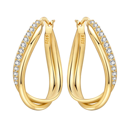 Original 925 Sterling Silver Planet Starlight Earrings Fashion 18K Gold Hoop Earring for Women Piercing Jewelry Aretes Gifts