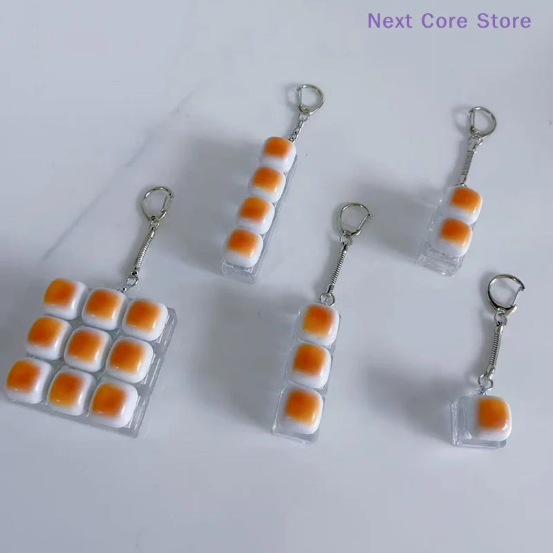[NC]1PC Caramel Bread Keyboard Stress Relief Button Light Keycap Backpack Pendant Keychain For Office Adult Accessory[NC]