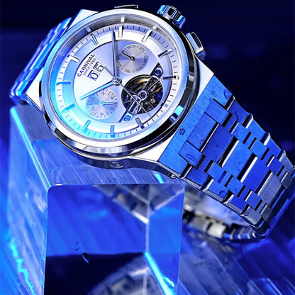 Reloj CARNIVAL Mens Sport Mechanical Watch Brand Luxury Tourbillon Automatic Wrist Watches for Men 50M Waterproof Montre Homme