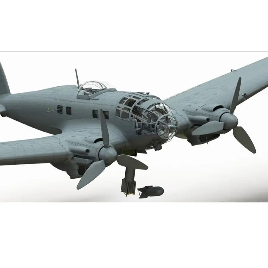 Border 1/35 BF-018 Bomber He111H-6 Full Interior& Soldiers（Combat Status+Ground)