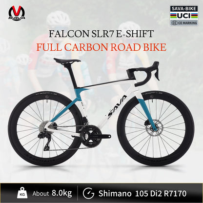 SAVA HAWKEYE SLR7 Full Carbon Fiber E-Shift Road Bike Ultra Light 8 kg with SHIMAN0 105 7170 Di2 Road Bike Racing 24 Speed