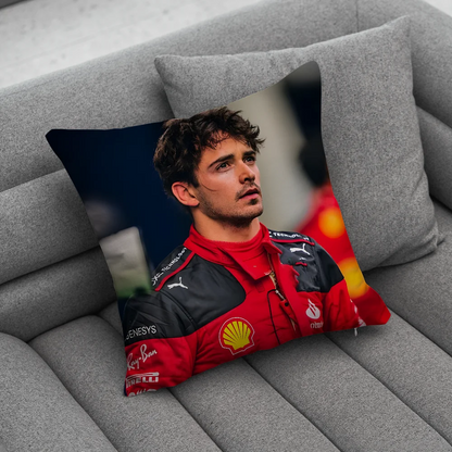 F1 16 C-Charles L-Leclerc Pillow Case Soft Cushion Cases for Farmhouse Sofa Decor Home Decorations and Protector