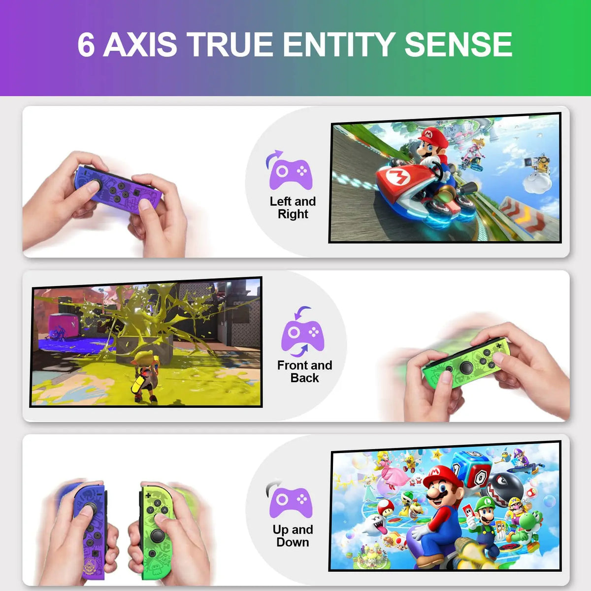 Multicolor Joycons Controller For Nintendo Switch/Lite/Oled Wireless Gamepad With Vibration Joypad Controller Video Game Console