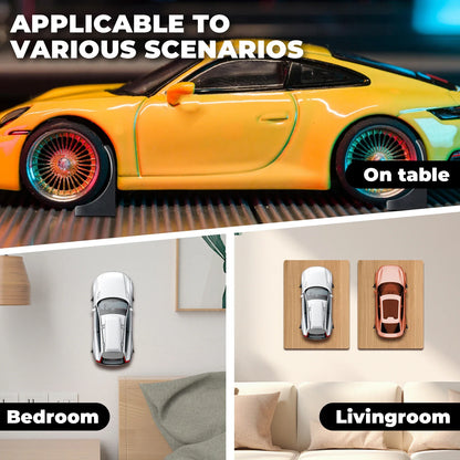 12/20Pcs Mount Firm Display Cars by Wheels on Wall Hanging Cars Display Rack Space-Saving Car Model Holder for Lego Car Models