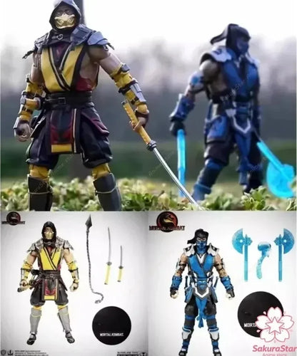 【In Stock】Mortal Kombat Spawn Sub Zero Scorpion Kitana Liu Kang 7 Inch 17cm Articulated Action Figure Collectible Game Model Toy