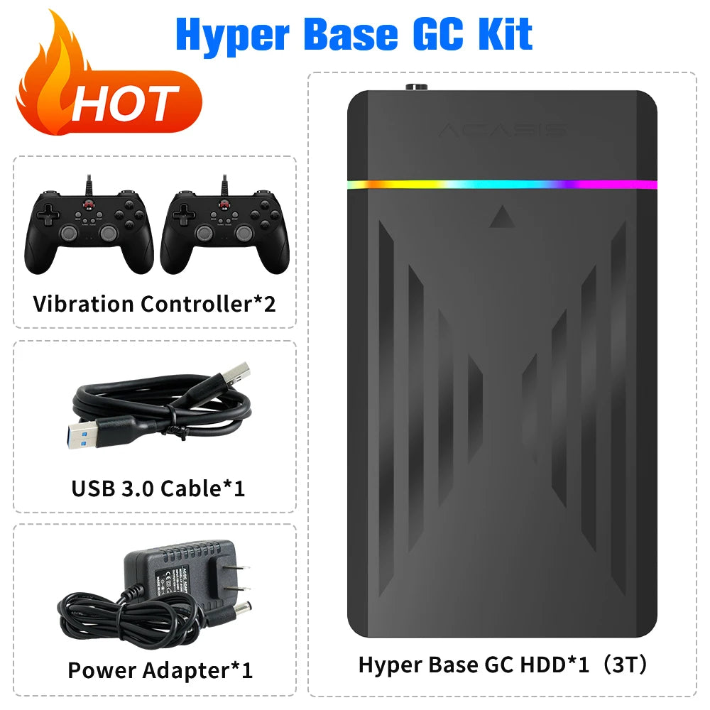 Retro Gaming HDD Retrobat＆Playnite＆Launchbox OS for PS4/PS3/PS2/PS1/SWITCH/N64/DC/WIIU 39 Emulators for Windows with 17000+Games