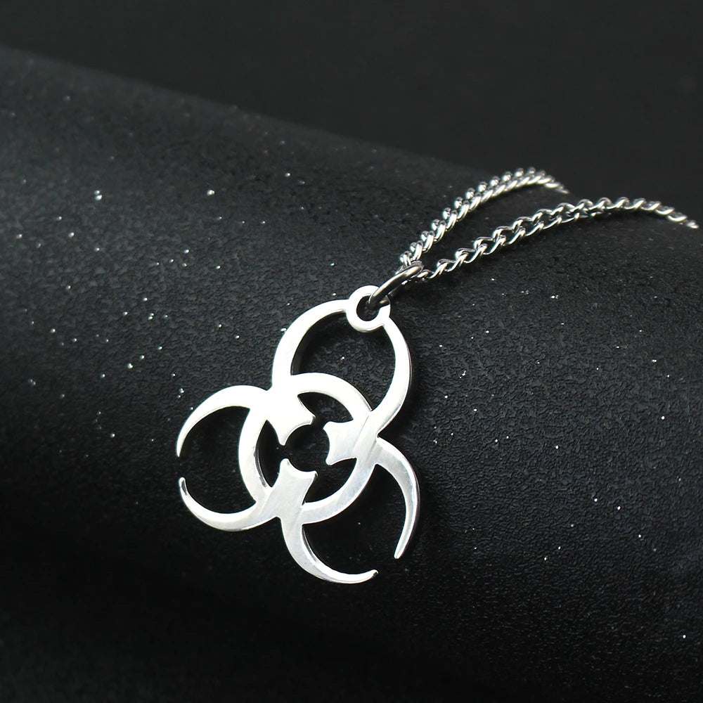 Stainless Steel Residents Evils Pendant Necklace Corporation Symbol Chain Necklace Fans Cosplay Party Jewelry Accessories Gift