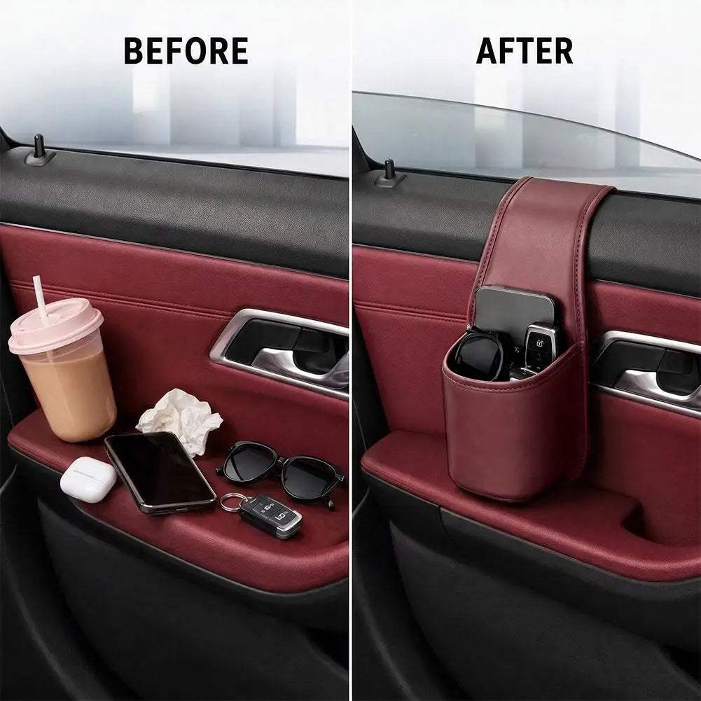 Car Door Storage Box Cup Holder Waterproof Organizer Water Bottle Phone Multi Pocket Interior Accessory Interior Storage Pocket