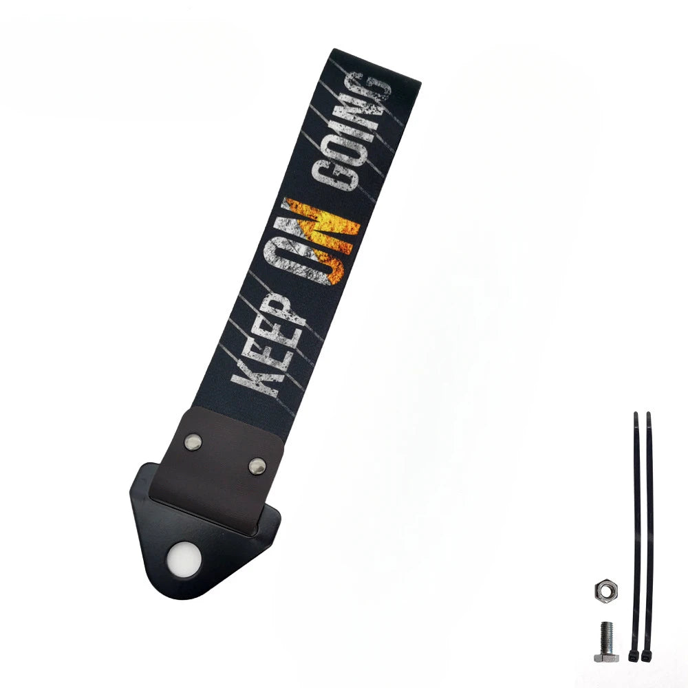 1PC New JDM Tow Strap Car Trailer Strap Tow Bar Nylon Car Tow Rope Hook Front Bumper Decorative Tow Hook Tuning shitbox