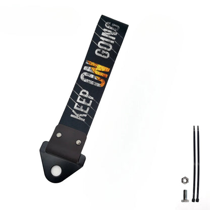 1PC New JDM Tow Strap Car Trailer Strap Tow Bar Nylon Car Tow Rope Hook Front Bumper Decorative Tow Hook Tuning shitbox