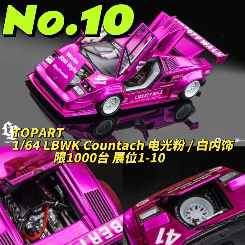 HEC 1:64  Malaysia North Exhibition Limited LB Countach alloy die-cast miniature simulation car model,adult collectible ornament